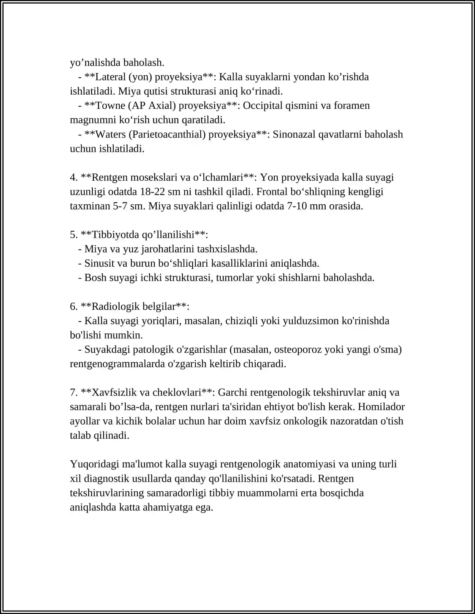 KALLA SUYAKLARINING RENTGENANATOMIYASI.KALLA SUYAGINING YOSHI VA JINSIY TAFOVUTLARI 4
