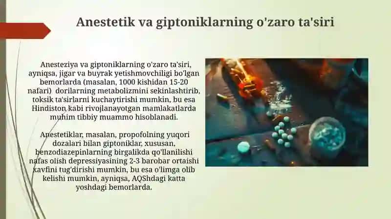 Narkoz vositalari.Uxlatuvchi vositalar.Narkomaniya va uning asoratlari 4