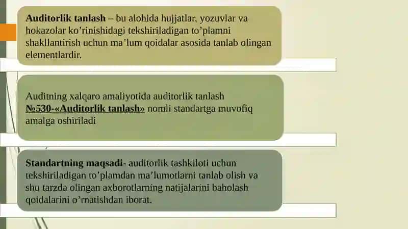 Auditning tanlash va tanlov usullari 4