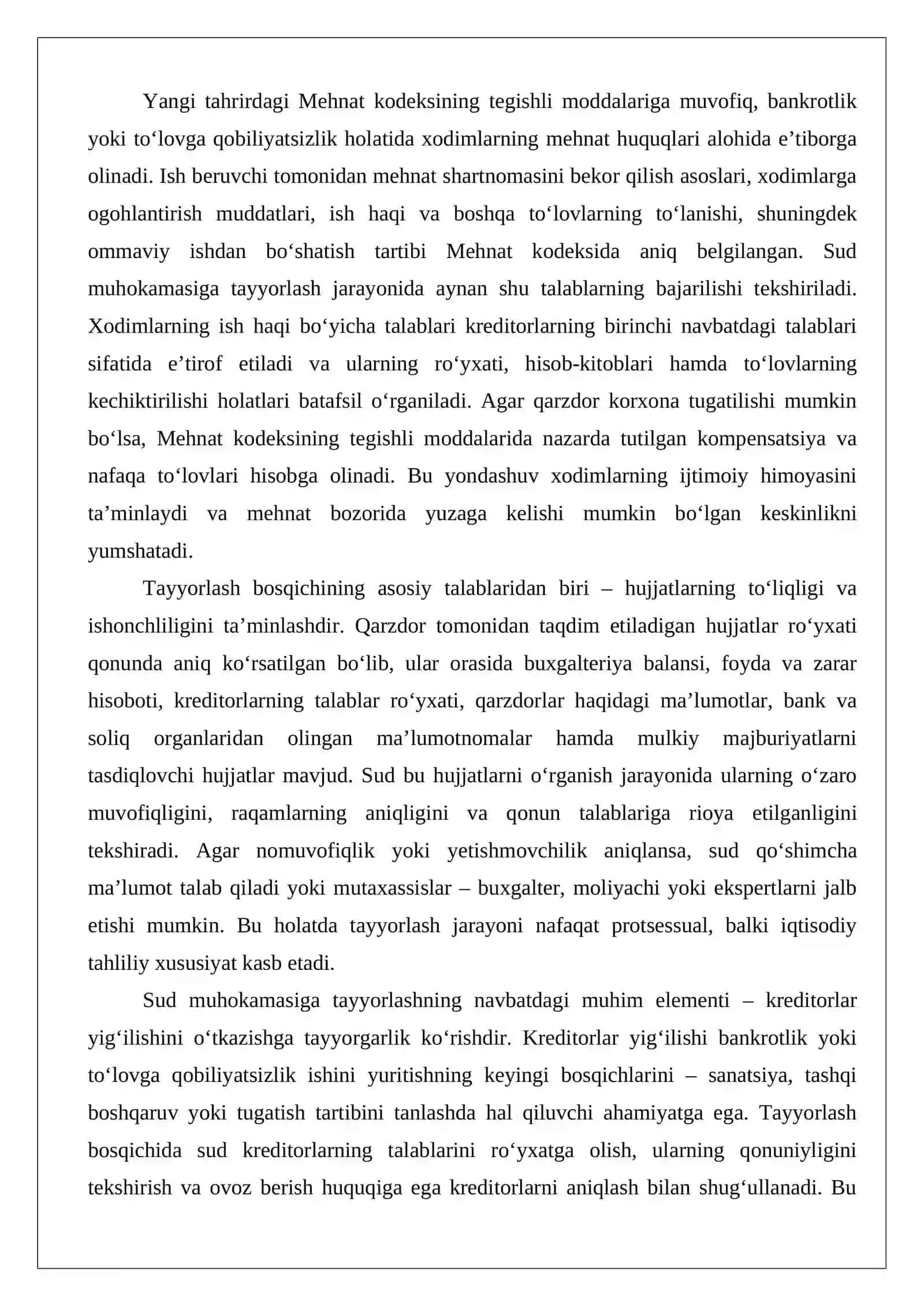Bankrotlik to‘g‘risidagi ishni sud muhokamasiga tayyorlash 4