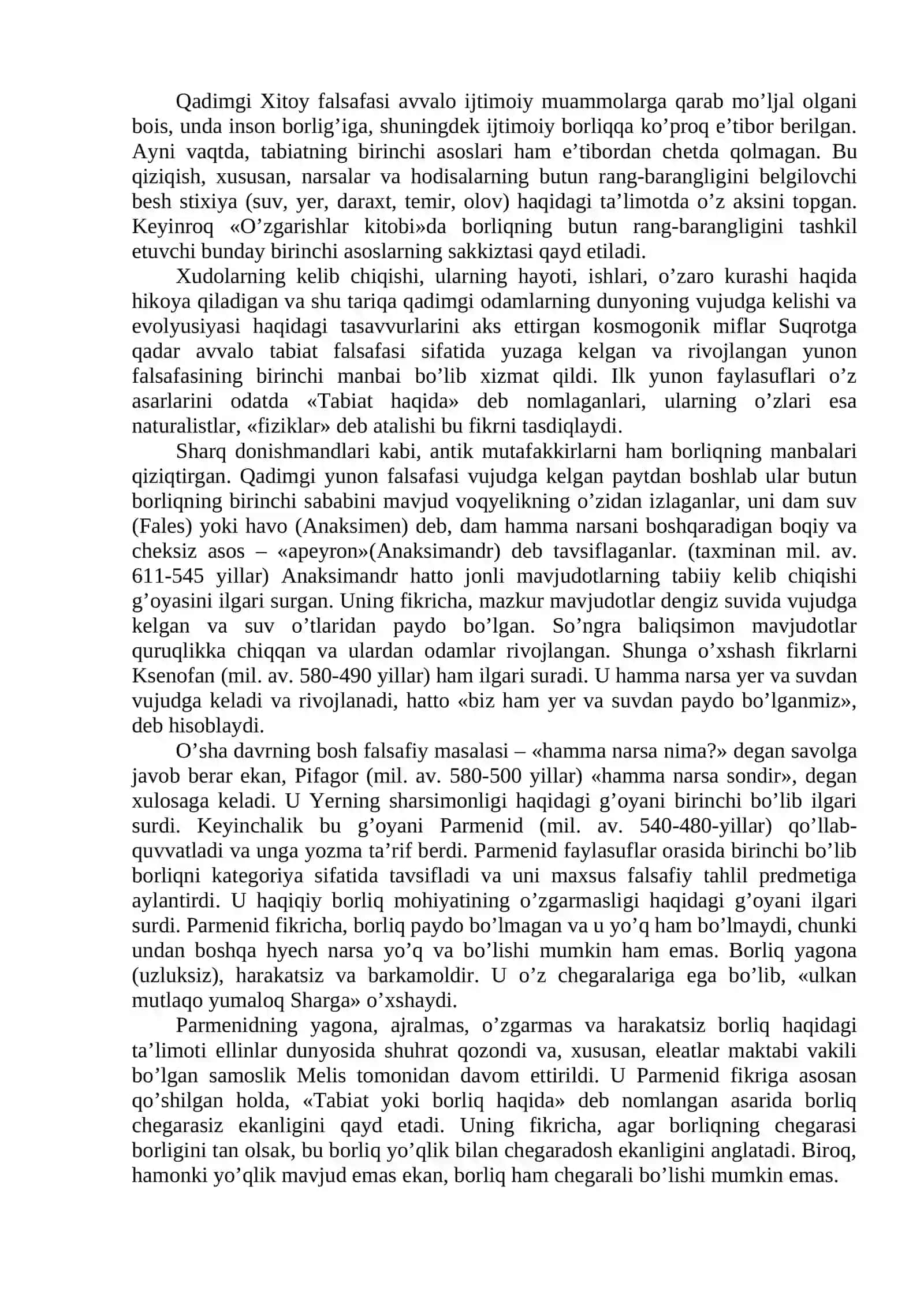 Borliq falsafafasi (Ontologiya) 4