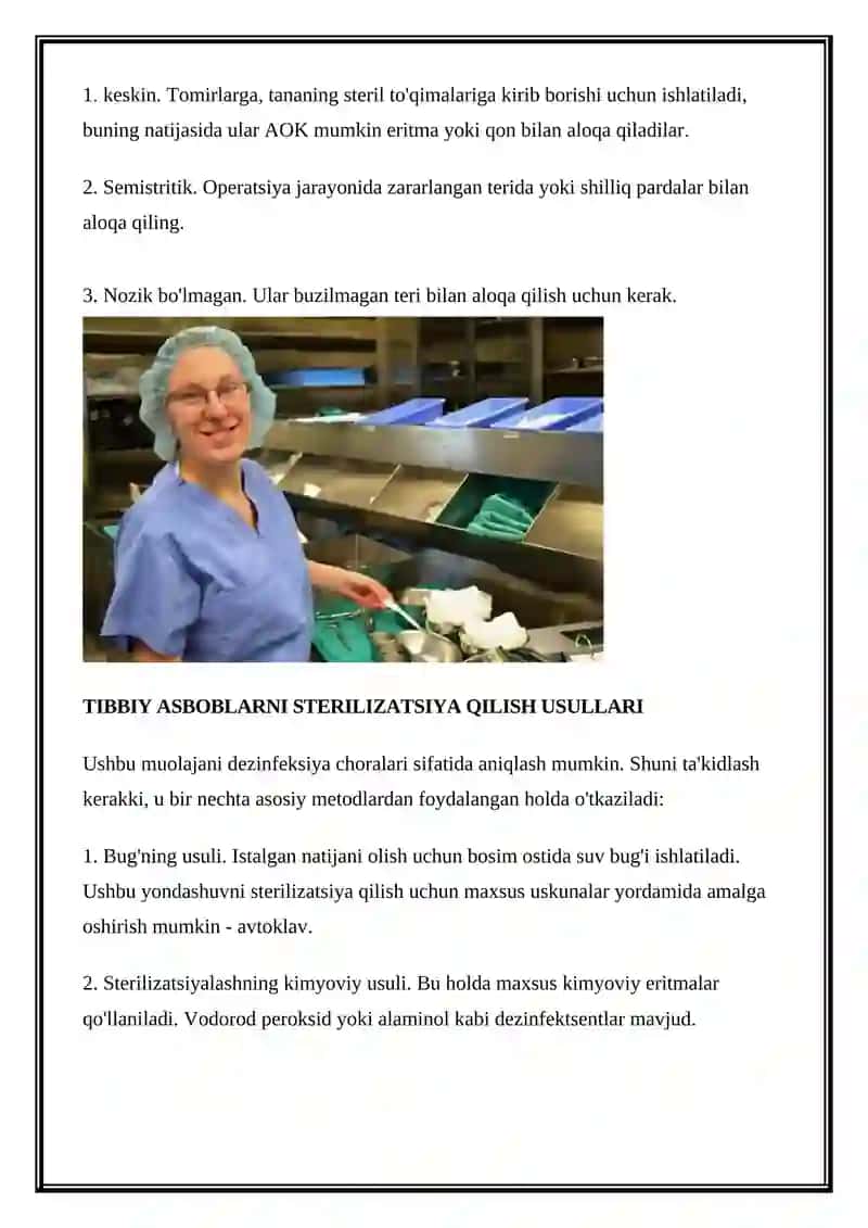 STERILIZATSIYA QILISH UCHUN ISHLATILADIGAN APARATLARI 4