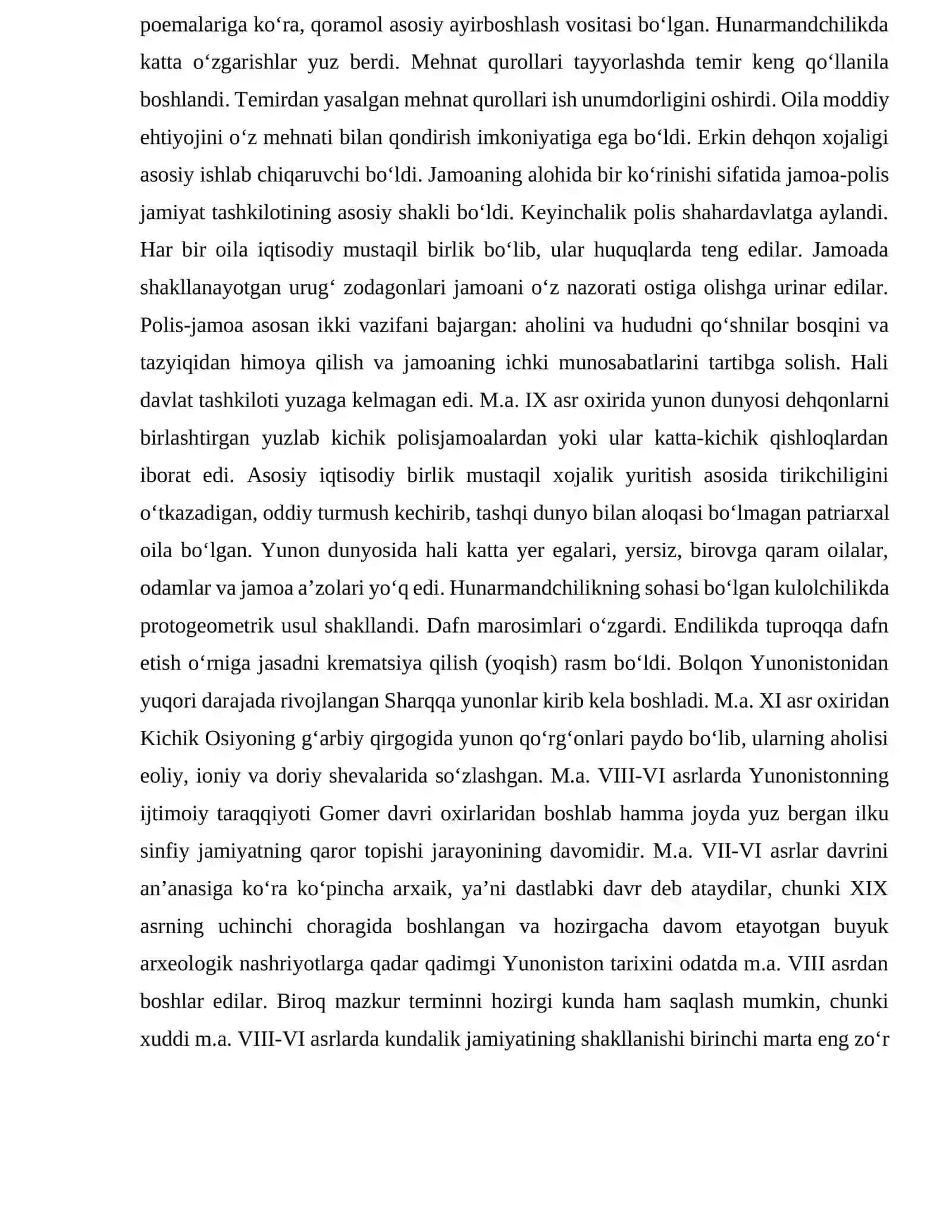Qadimgi Yunon polislarining vujujdga kelishi va taraqqiyoti 4