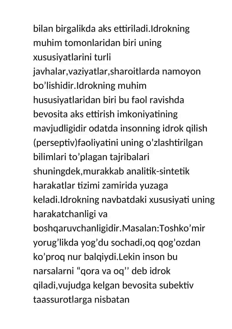 Idrok haqida tushuncha va uning hususiyatlari 4