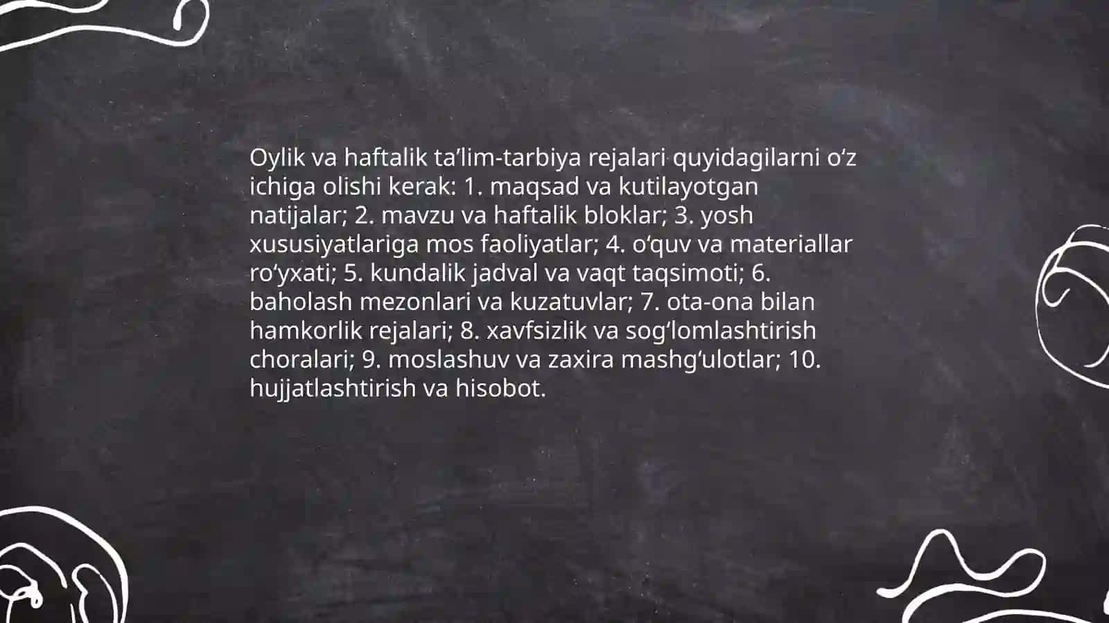 Maktabgacha taʼlim tashkilotlarida taʼlim tarbiya ishlarini rejalashtirish va hisobga olish 4