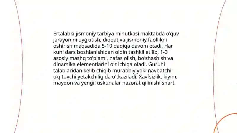 Umumta’lim maktablarida jismoniy tarbiyaning shakllari 4