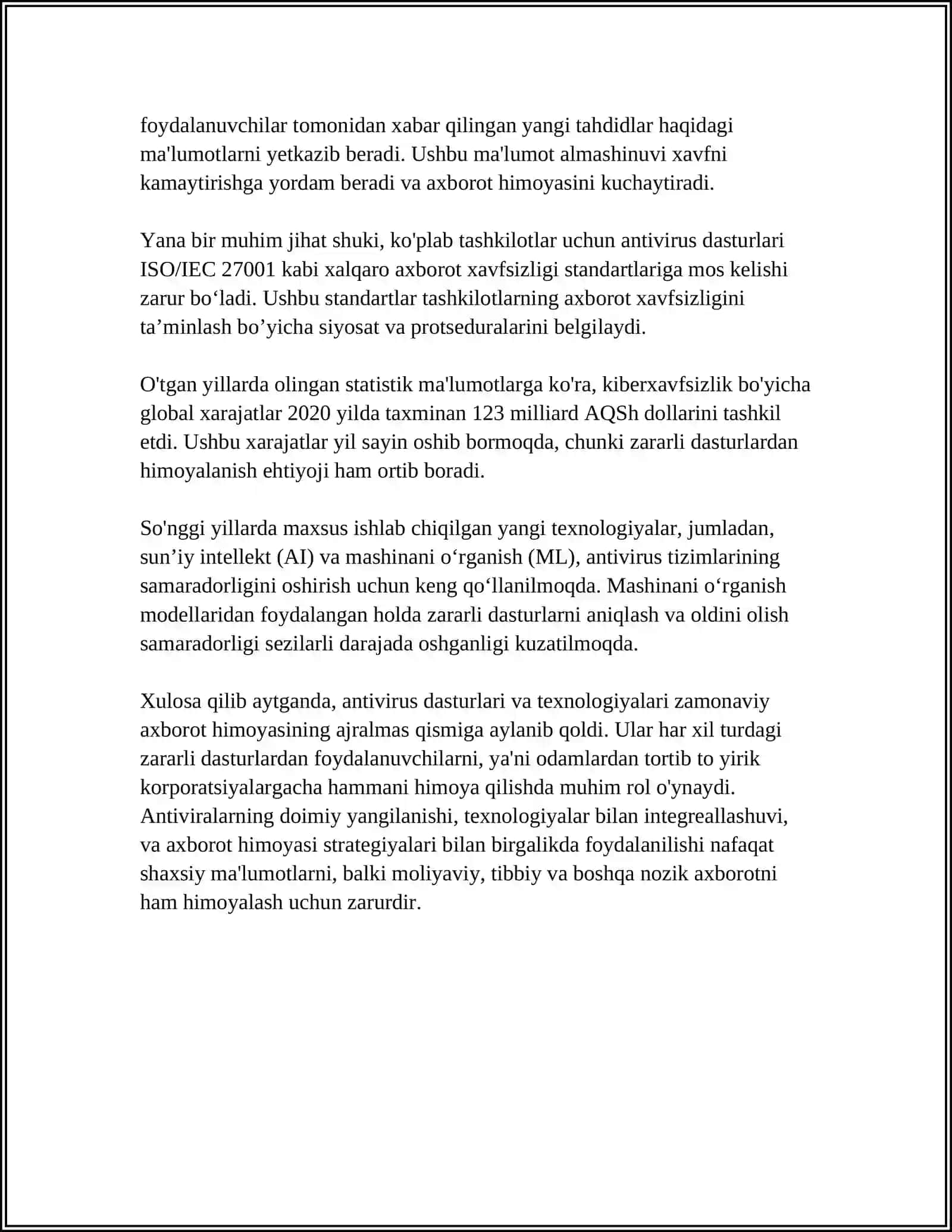 AXBOROTNI FOYDALANUVCHANLIGINI TA’MINLASH 4