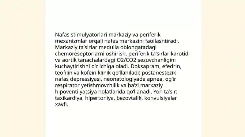 Nafas azolariga tasir etuvchi moddalar 4
