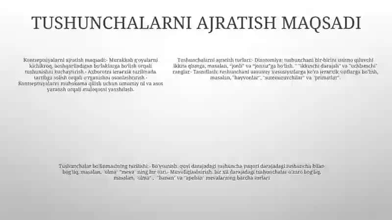 Tushunchalarni Bo‘Lishning Maqsadi Va Tuzilishi 4