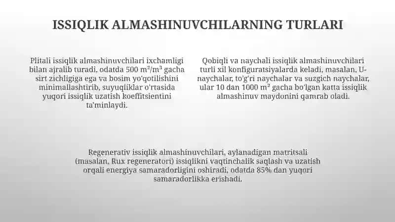 Issiqlik almashinush qurilmalari 4