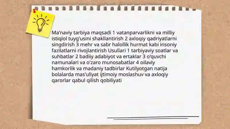 Boshlang'ich ta'limda tarbiya turlari 4