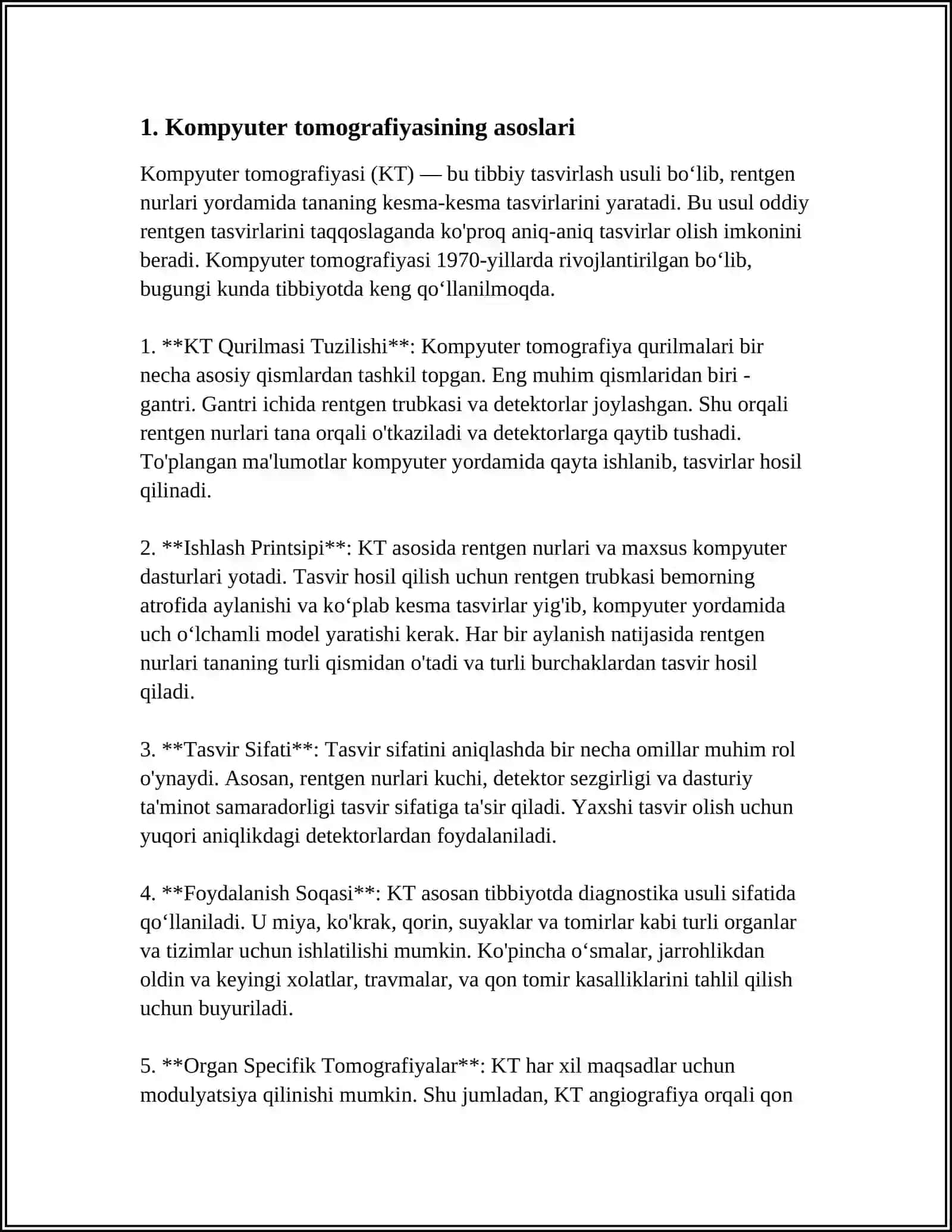 JIGAR OʻT YOʻLLARI KOMPYUTER TAMGRAFIYASI 4