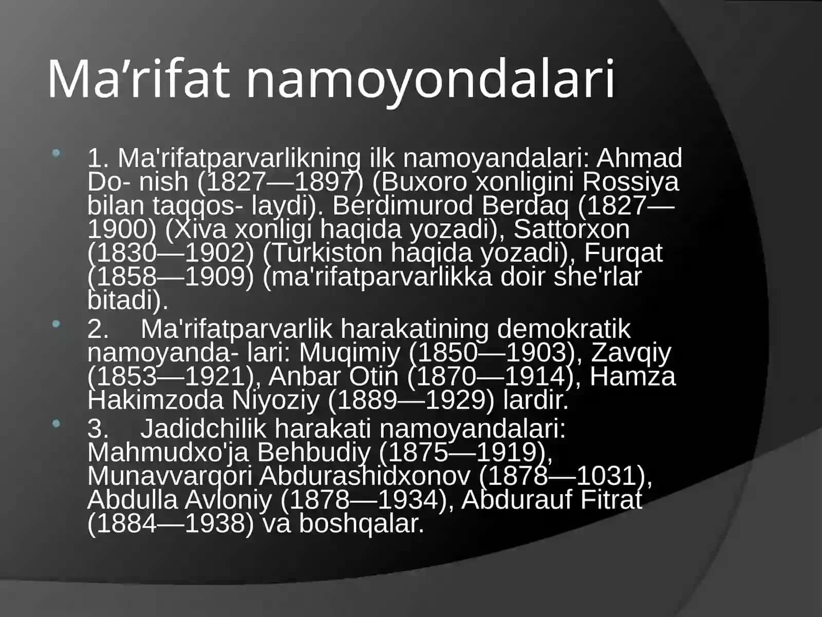 Jadidchilik va jadidlarning ilm-ma'rifat yo'lidagi harakatlari 4