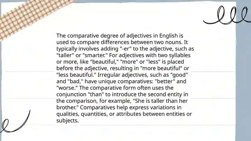 Degrees of adjectives 4