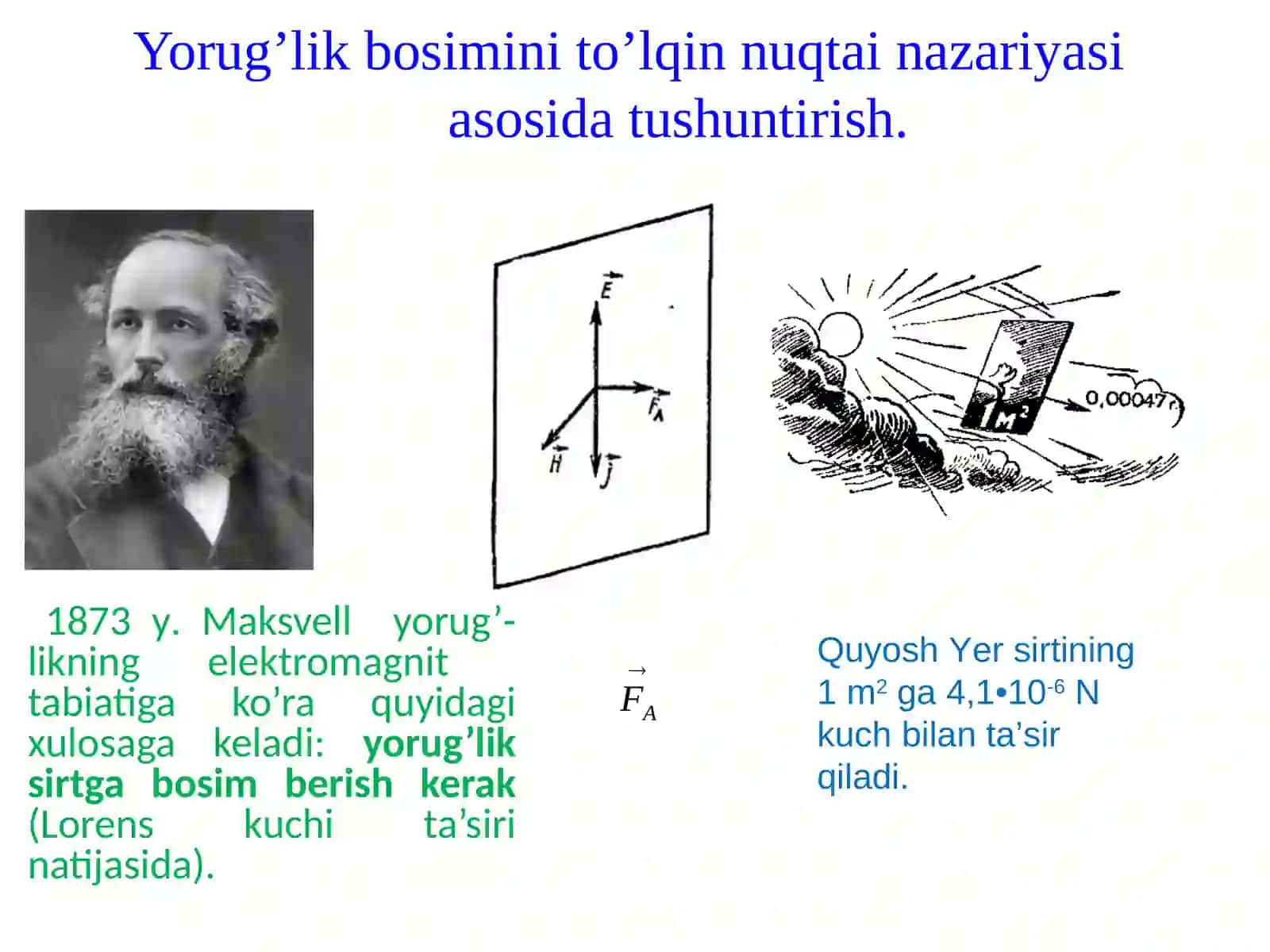 11. Yorugʻlik bosimi. Lebedev tajribasi 4