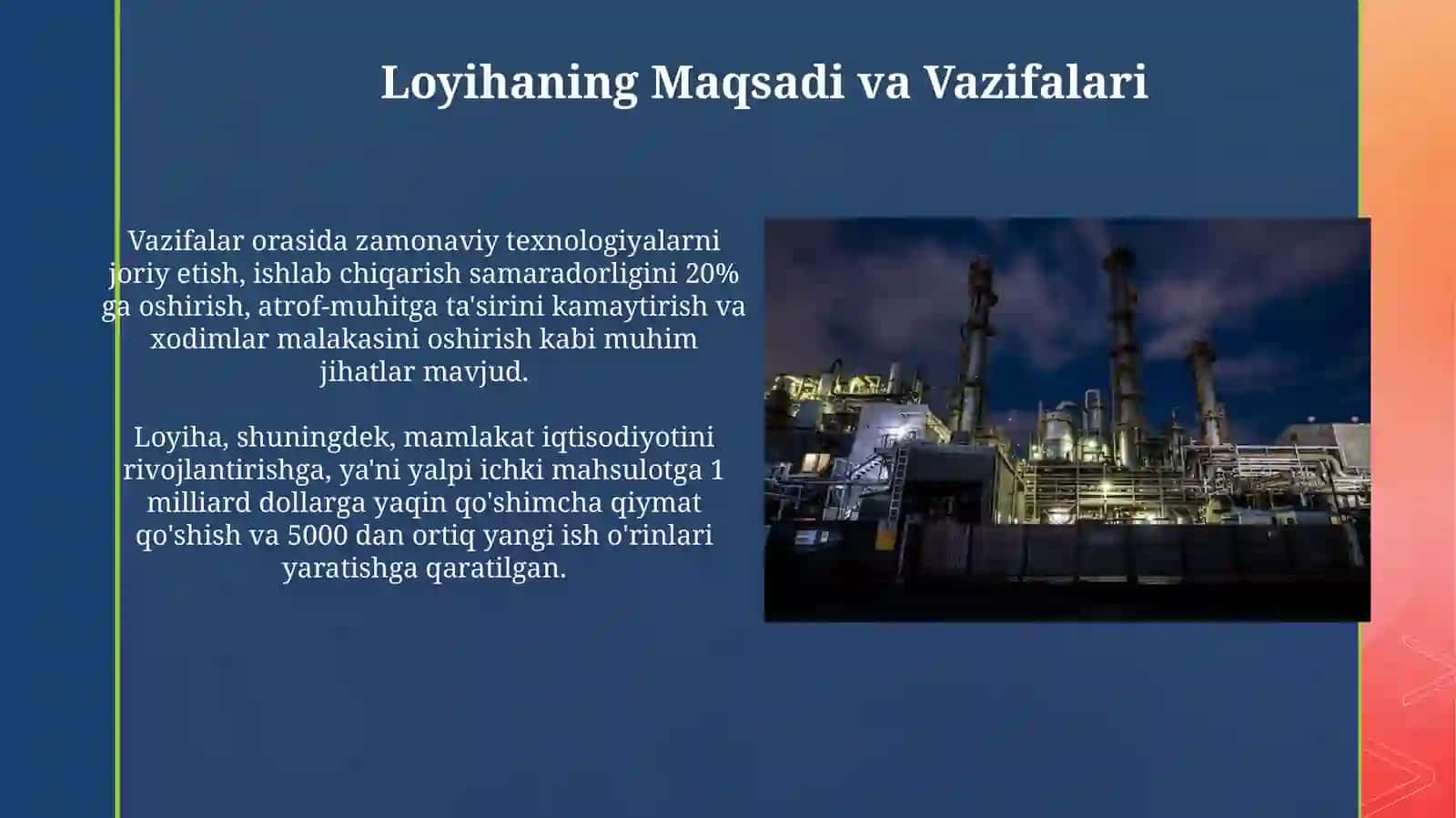 Buxoro neftni qayta ishlash korxonasi loyha taqdimoti 4
