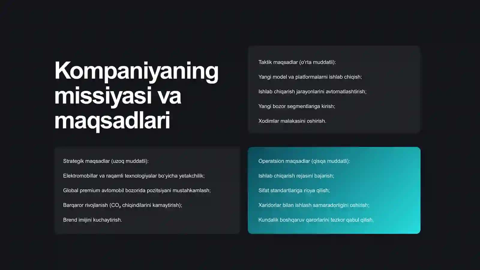 AUDI kompaniyasida menejmentning xususiyatlari 4