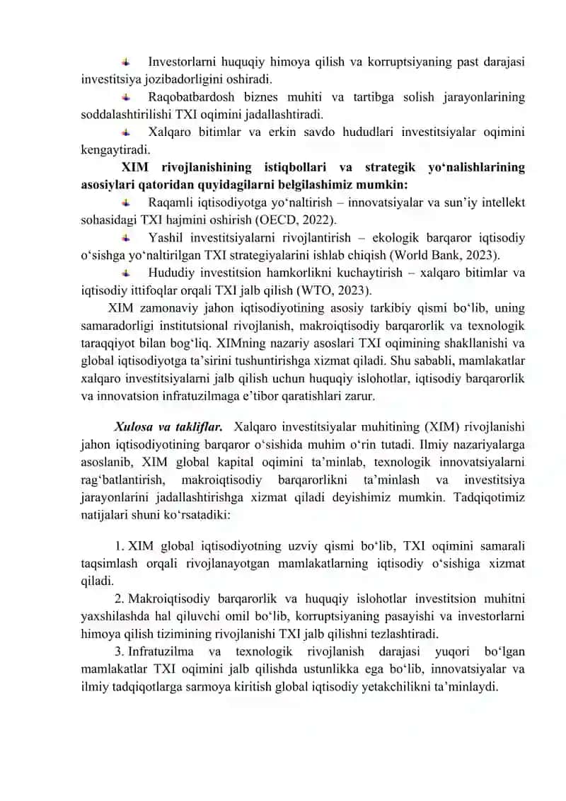 Jahon iqtisodiyoti rivojlanishida XIMning faoliyati va xususiyatlari 4