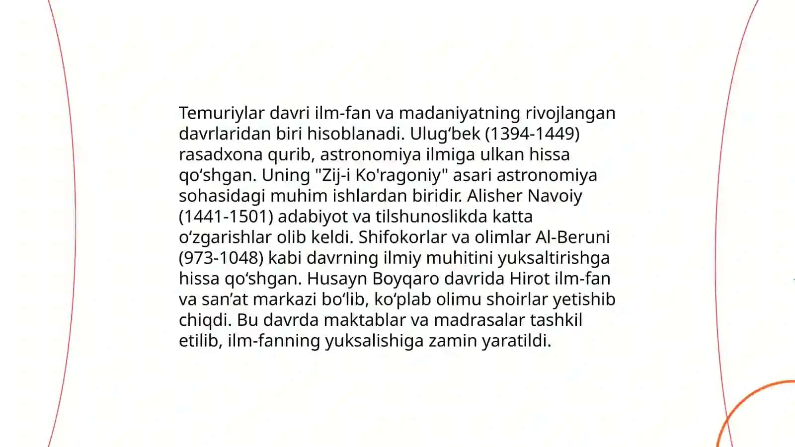 Temuriylar davlati Mirzo Ulug'bek davrida 4