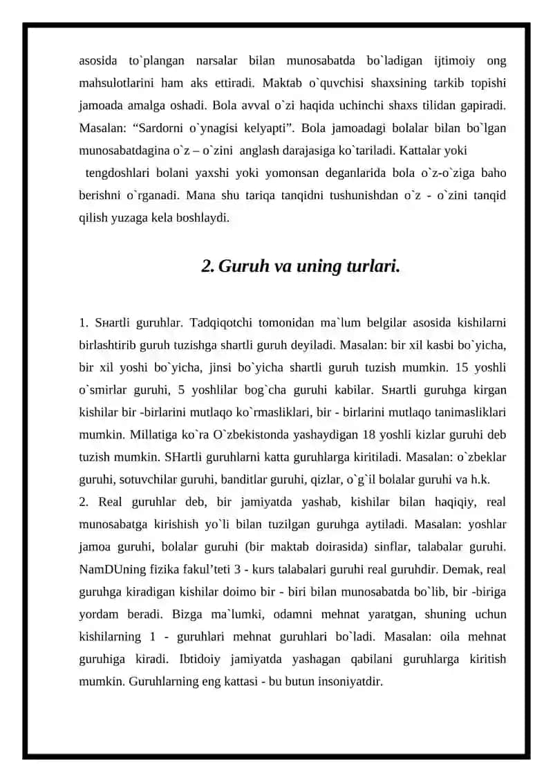 Guruh tuzishning determinantlari 4