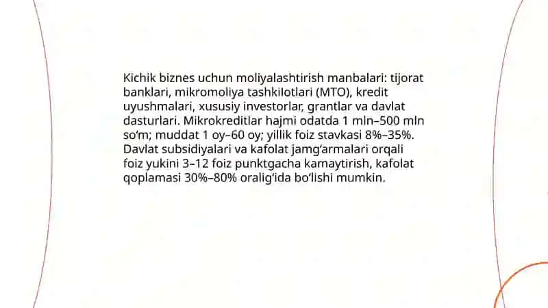 O‘ZBEKITONDA KICHIK BIZNES VA XUSUSIY TADBIRKORLIKNI RIVOJLANTIRISH ISTIQBOLLARI 4