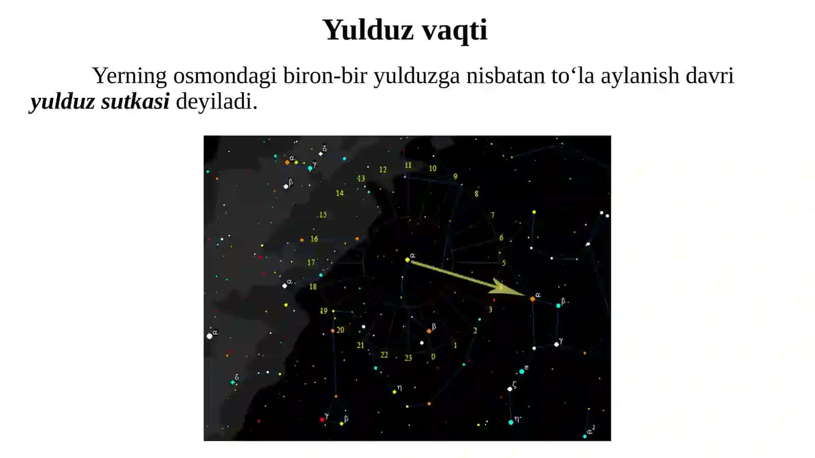 11-sinf Astronomiya dars ishlanma. Vaqtni o'lchash asoslari 4