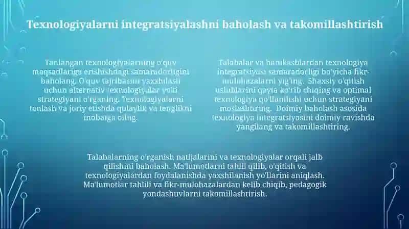 Savod o'rgatishda pedagogik texnalogiyalarni qo'llash 4