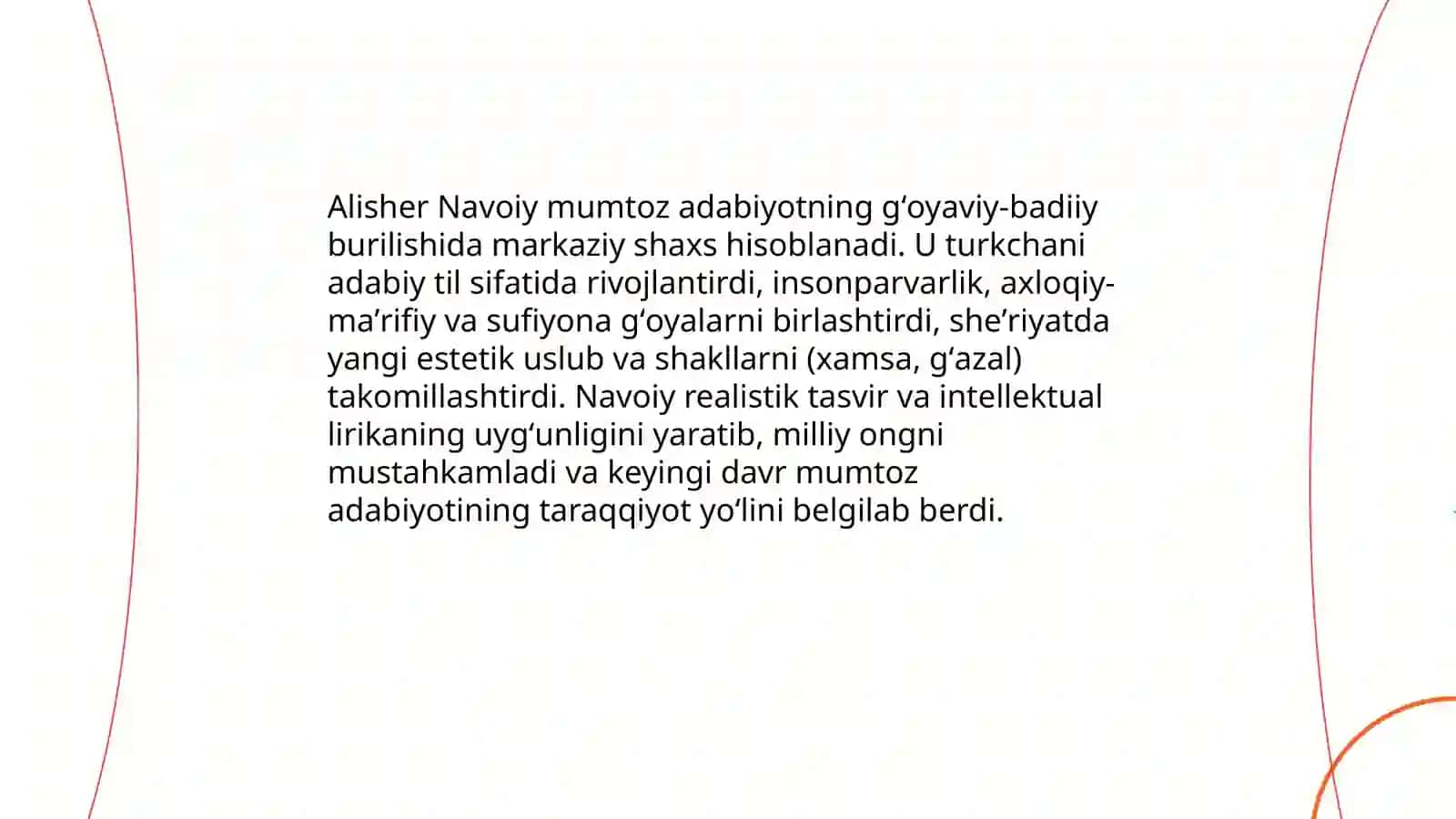 Ózbek mumtoz adabiyoti tarixining tarkibiy qismlari, taraqqiyot yóli va davrlashtirish tamoyillari 4
