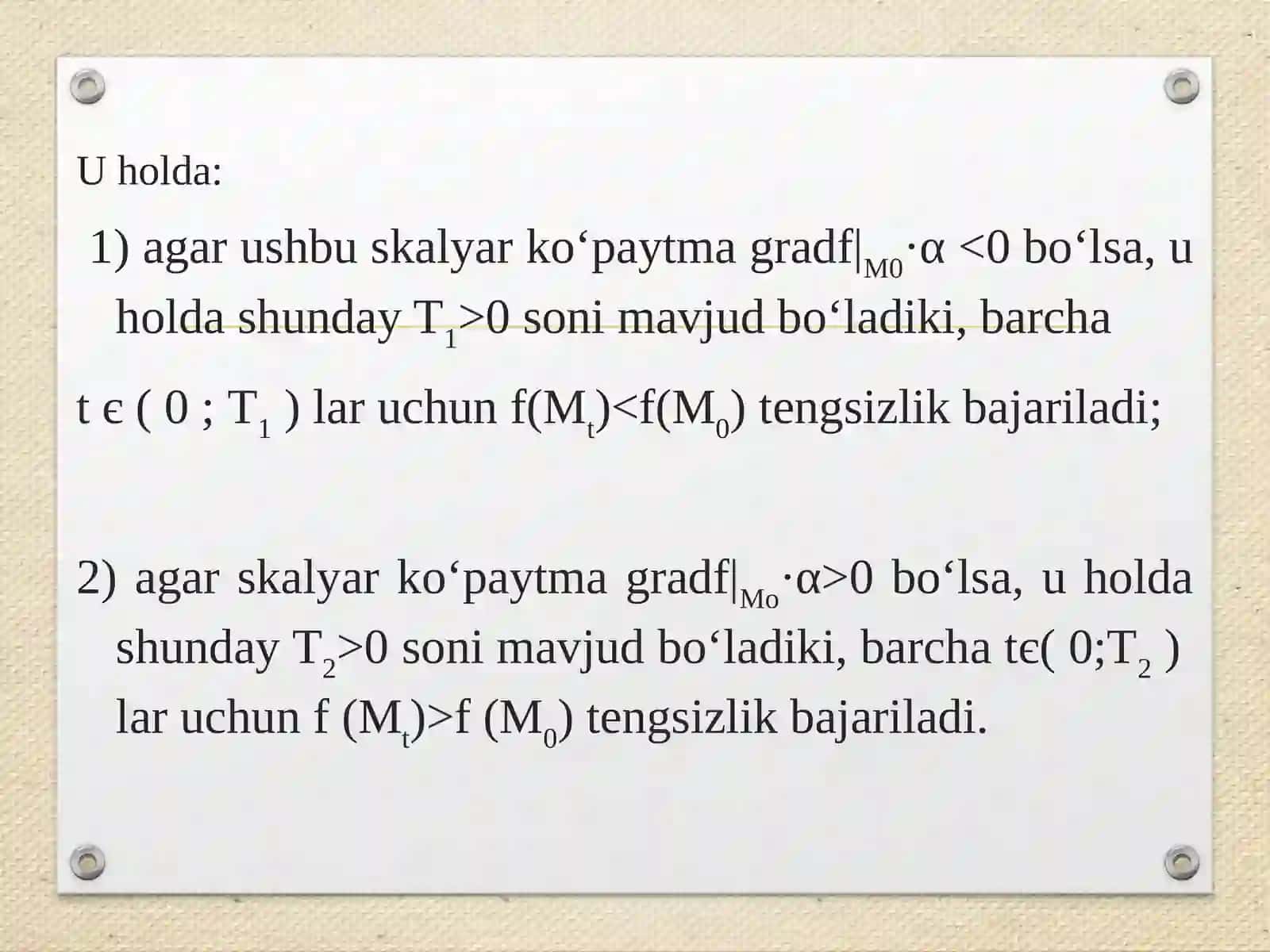 Ko‘p о‘zgaruvchili funksiya differensiali. Xususiy hosila va yuqori tartibli differensiallar 4