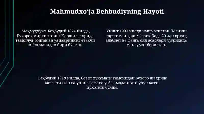 Mahmudxo'ja Behbudiyning hayoti va ijodi 4