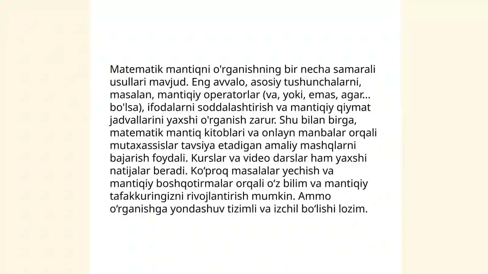 Matematik mantiq elementlarini o’rganish metodikasi 4