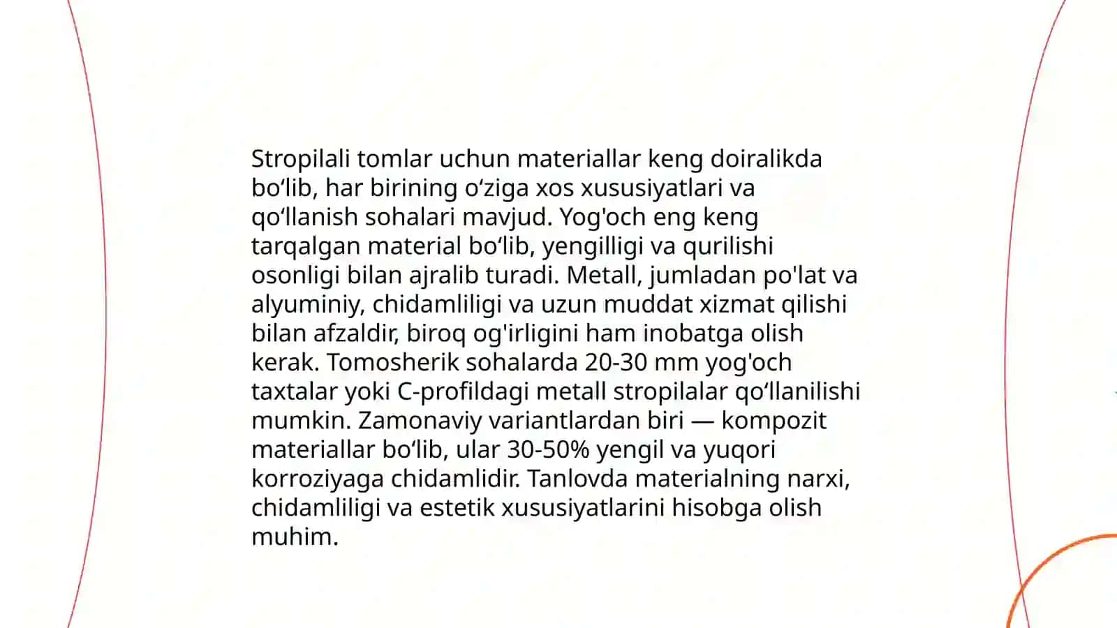 Stropilali tomlar va Tom qoplamalari 4