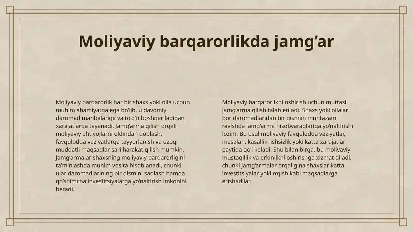ISTE’MOL JAMG’ARMA VA INVESTITSIYALAR 4