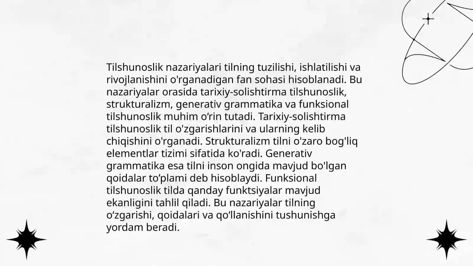 Tilshunoslik maktablari ta'limotlarining asosiy mohiyati 4