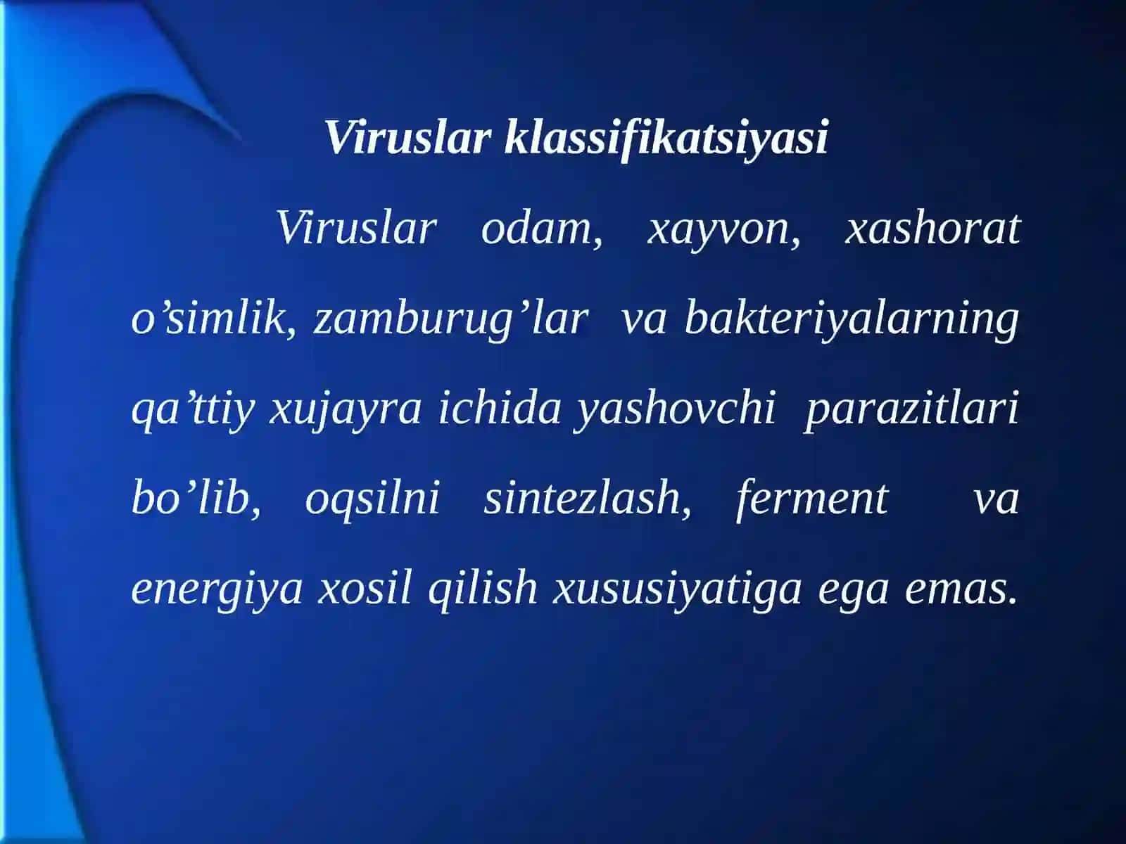 Umumiy virusologiya tuzilishi klassifikatsiyasi 4