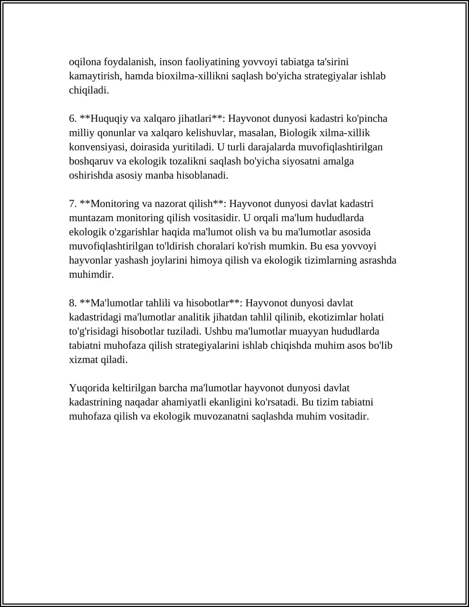 HAYVONOT DUNYOSI DAVLAT KADASTRI 4
