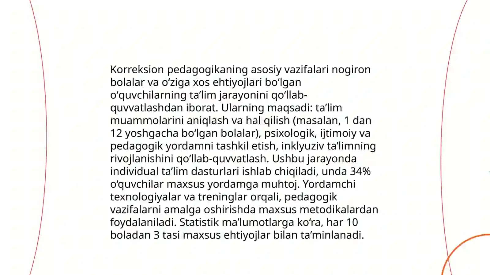 Korreksion pedagogikaning asosiy vazifalari, tamoyillari va metodlari 4