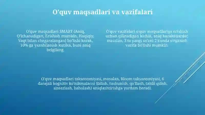 Darsni rejalashtirish 4