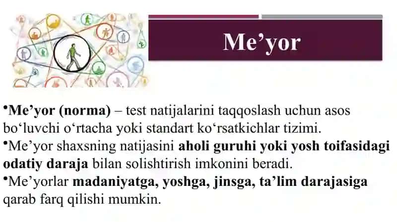 PSIXOMETRIKADA MEYOR MUAMMOSI VA TEST TARKIBLARINING XUSUSIYATLARI 4