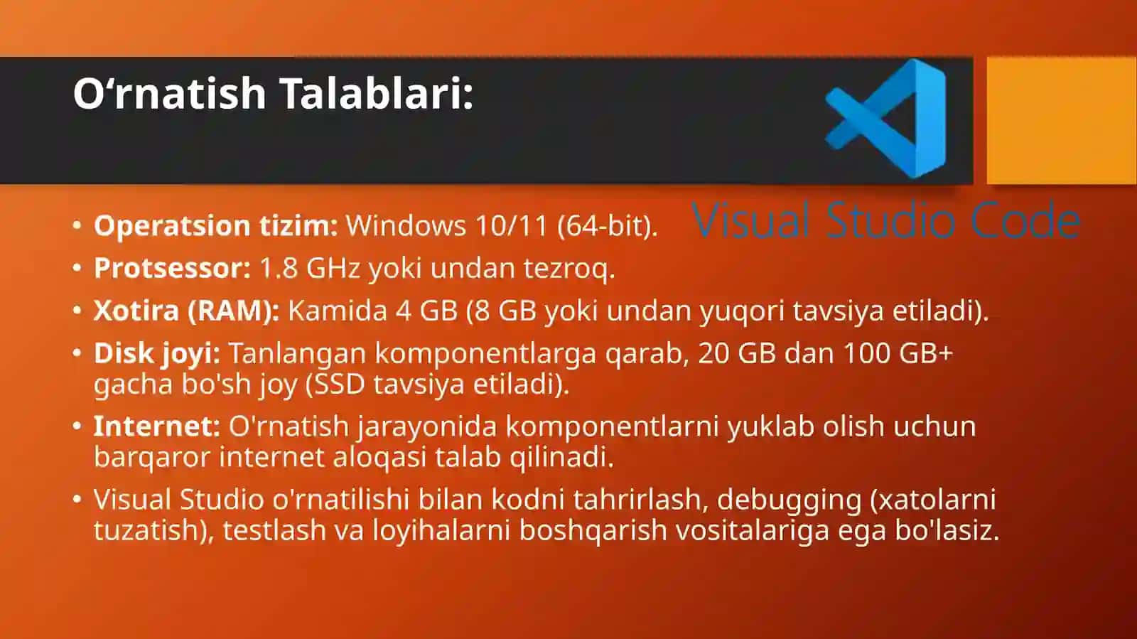 Visual Studio bilan ishlash 4