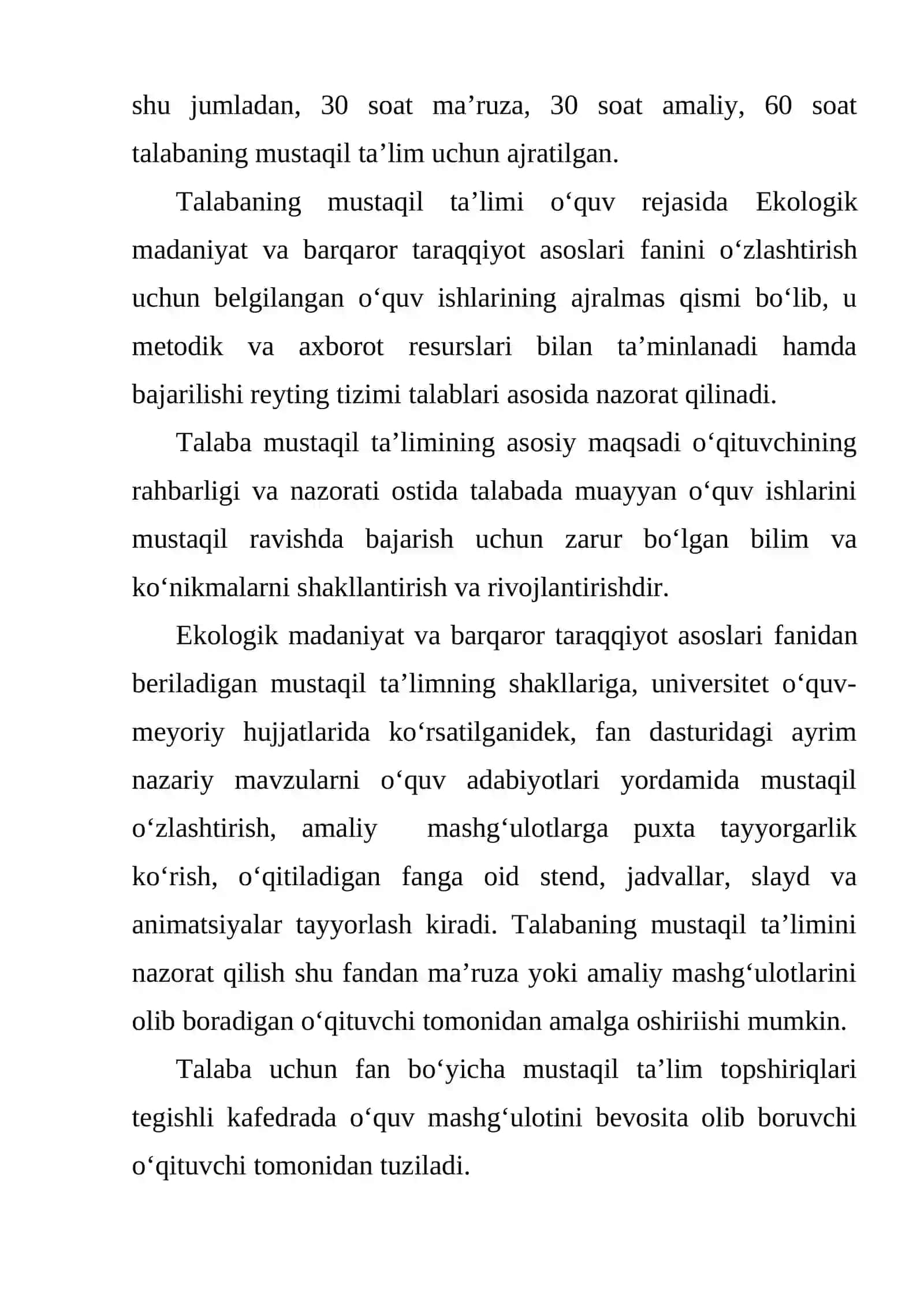 Ekologik madaniyat va barqaror taraqqiyot asoslari 4