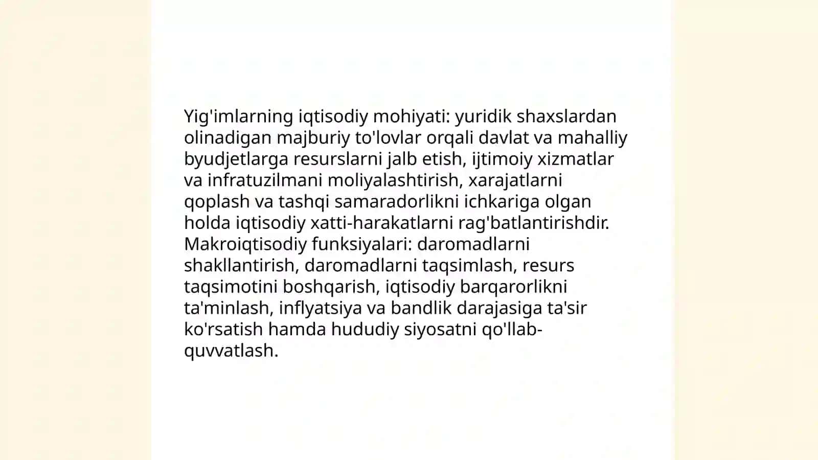 Yuridik shaxslar to'laydigan yig'imlarni joriy etilishi, iqtisodiy mohiyati va turlari 4