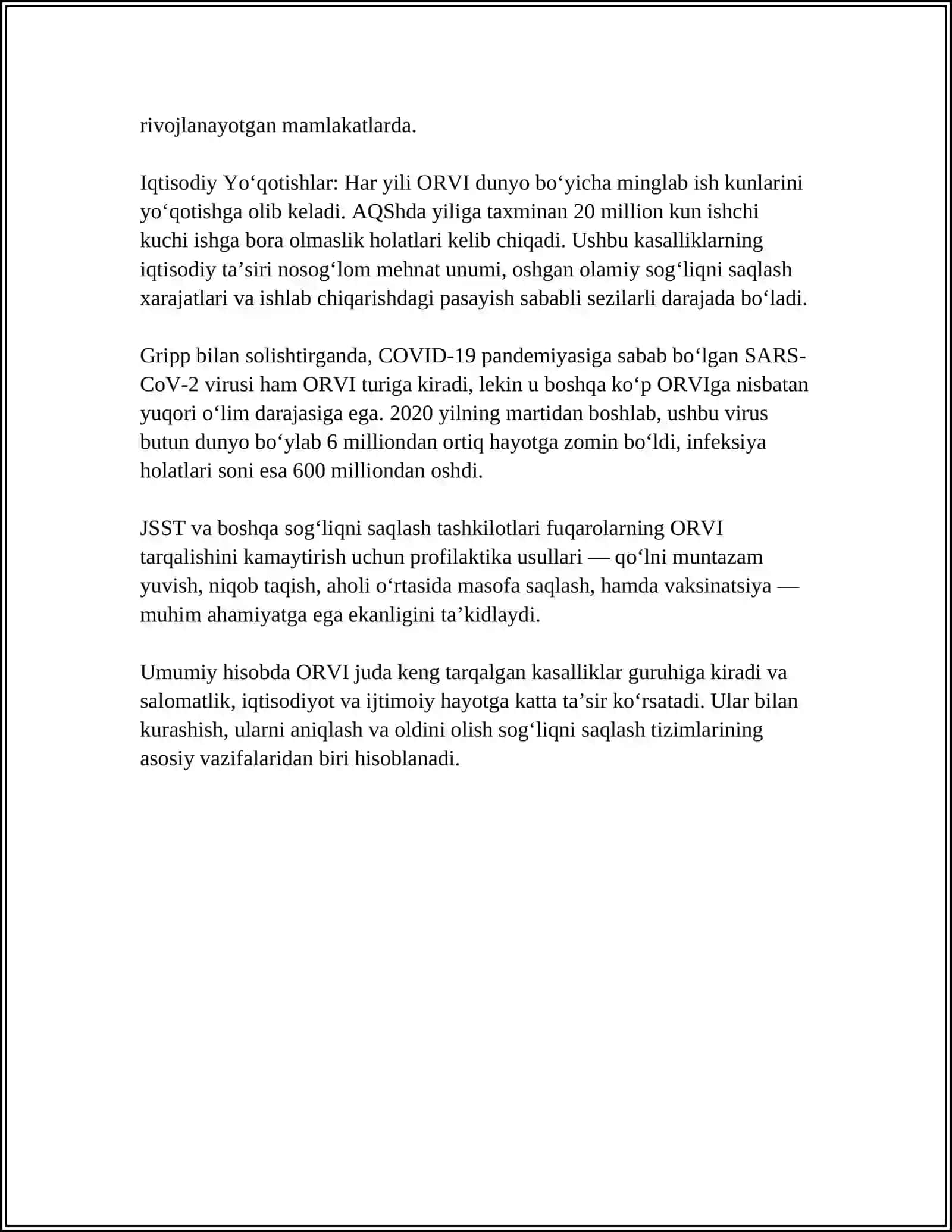 O‘TKIR RESPIRATORI VIRUSLI INFEKSIYALAR 4