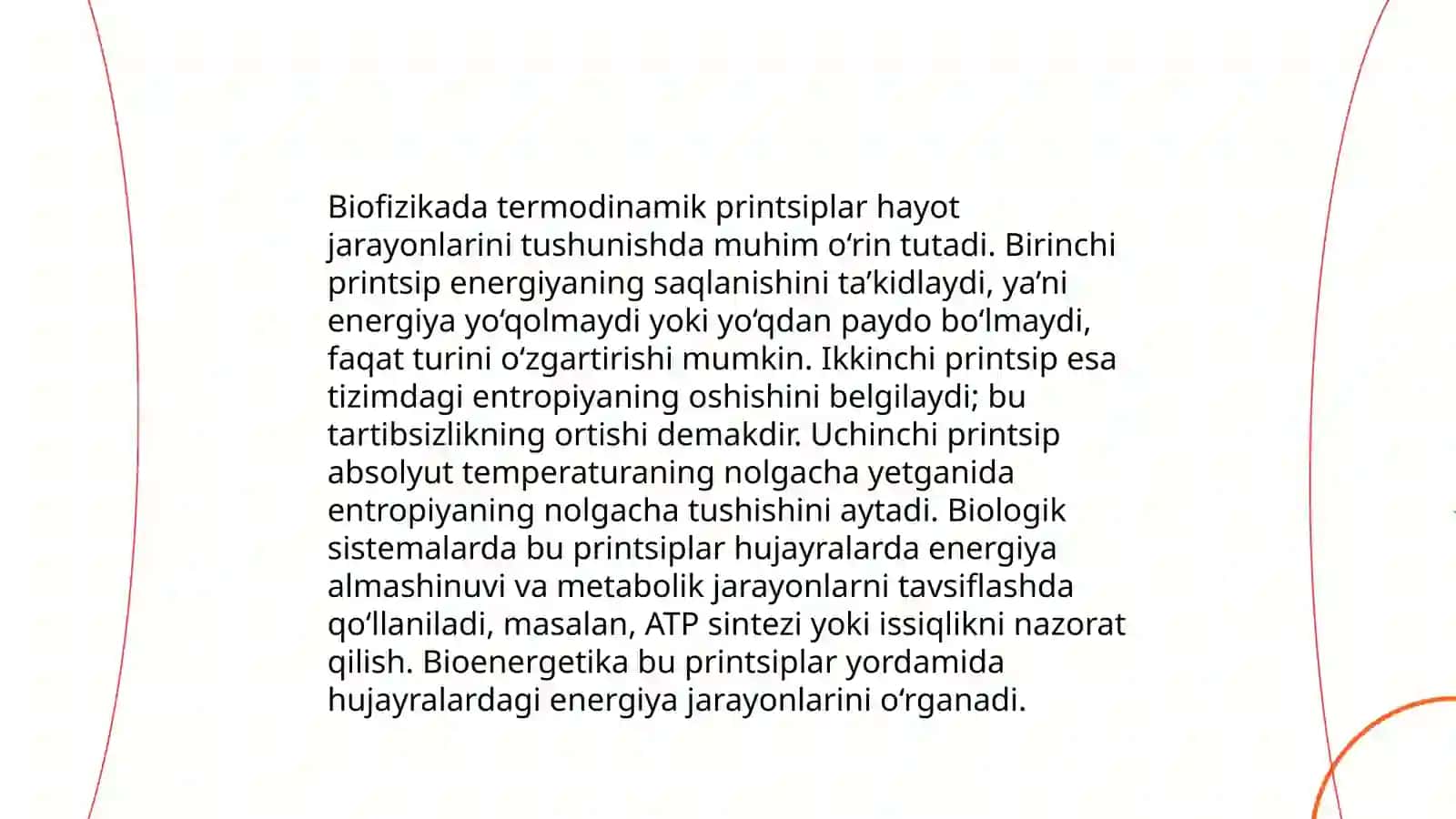 Molekulyar biofizika asoslari. Kvant biofizikasi elementlari 4