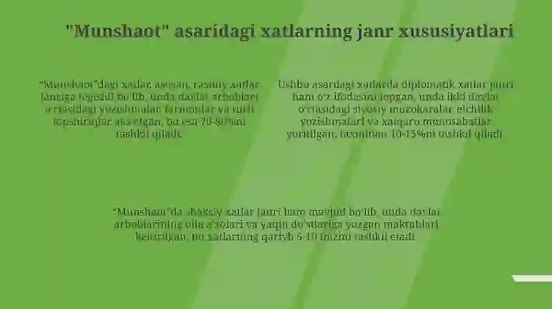"Munshaot" asaridagi maktublar tasnifi 4