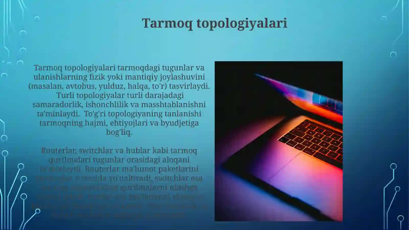 Kampyutertarmoqlarining asosiy elementlari 4
