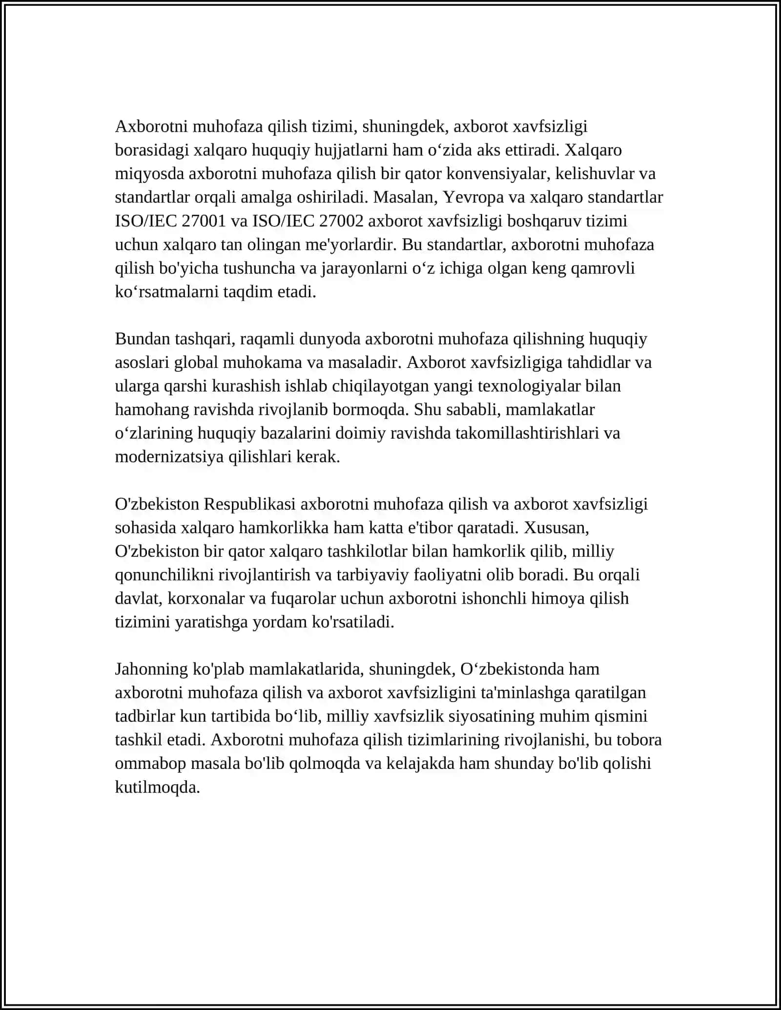 AXBOROTNI MUXOFAZA QILISH 4