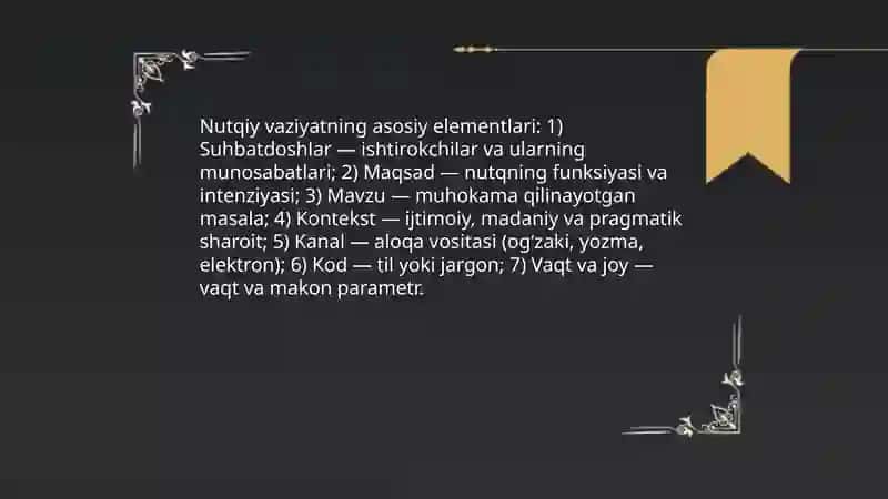 Nutqiy holat va nutqiy vaziyat 4