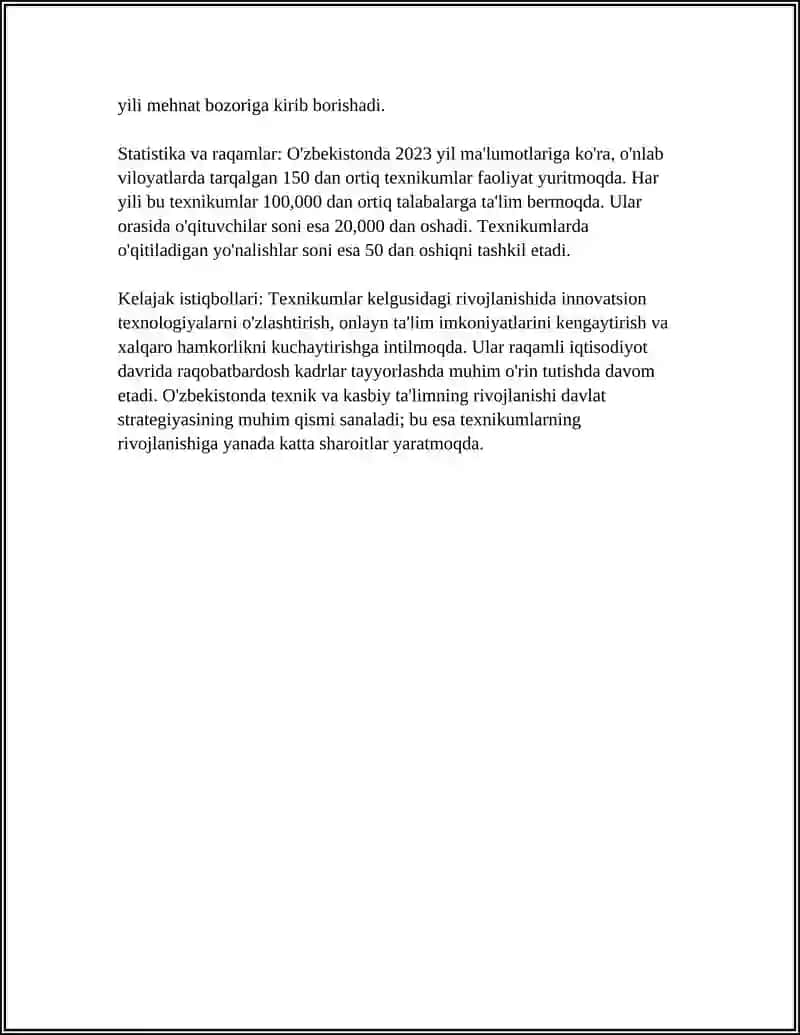 XORAZM QURILISH VA KAMUNAL XOʻJALIGI TEXNIKUMI 4