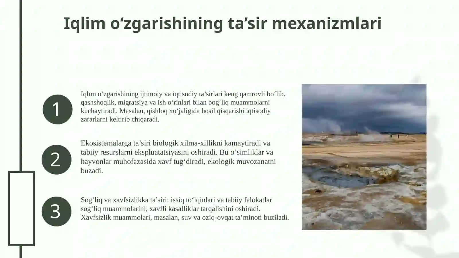 Iqlim o zgarishi  Iqtisodiyotga ta siri va yechimlar 4